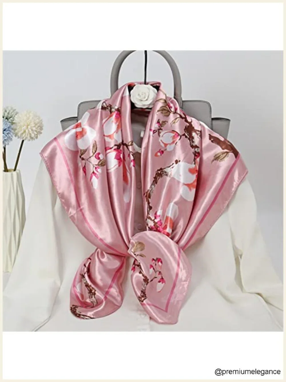 35x35 Silk Like Polyester Fashion Square Scarf Head Wrap Neck Bandana